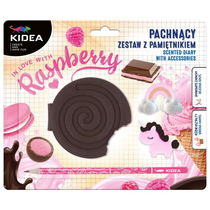 Pachnący pamiętnik Malinowy Krew z akcesoriami Kidea 1 sztuka