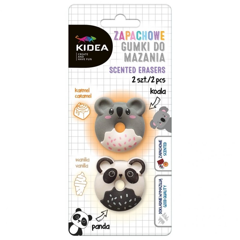 Gumki do mazania zapachowe Panda Koala 2 szt. Kidea 2 sztuki