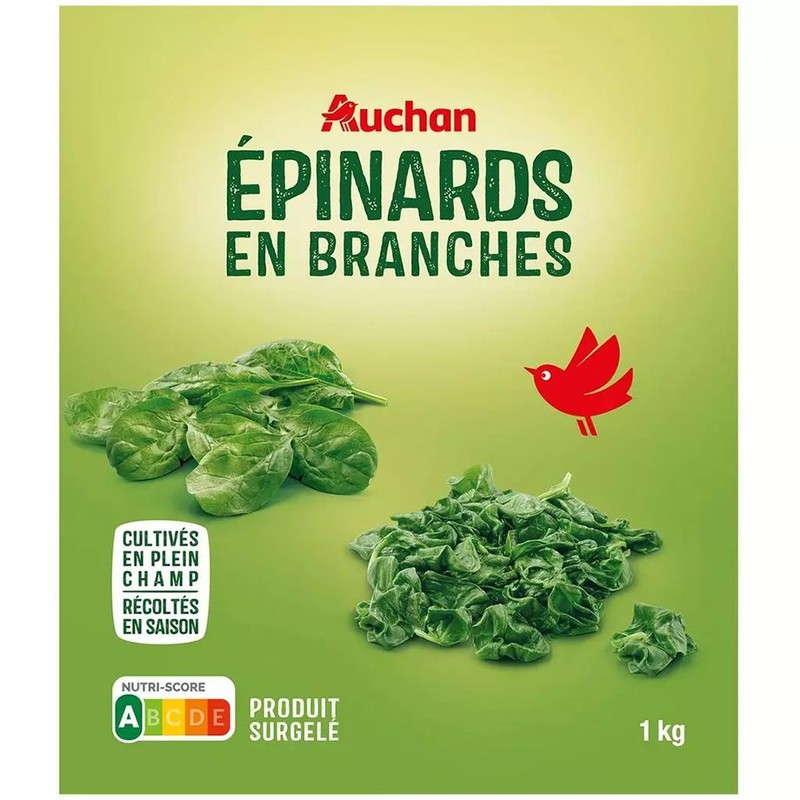 Szpinak liście Auchan 1 kg