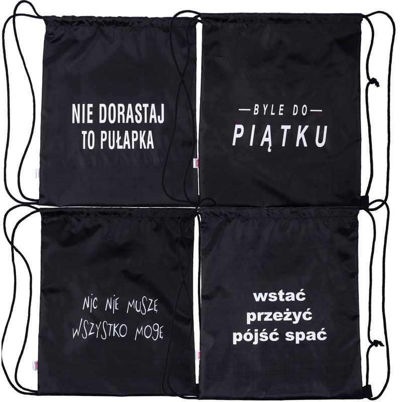 Worek plecak /22 napisy mix Pro Net 1 sztuka