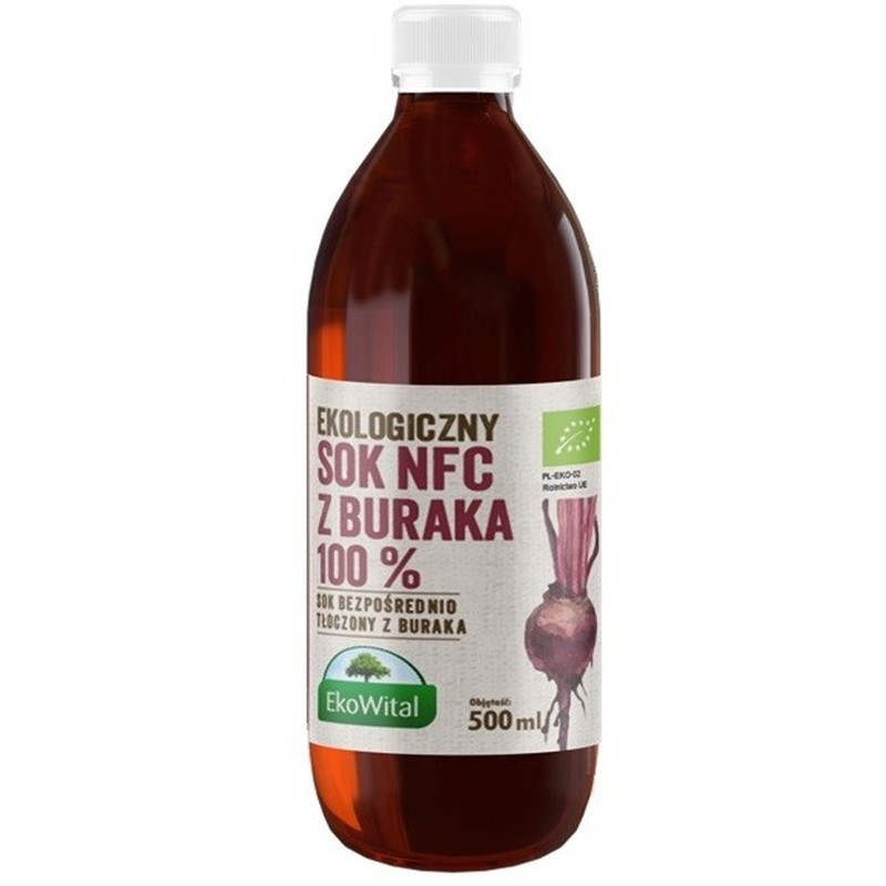 Ekologiczny Sok NFC z buraka 100%  Eko Wital 500 ml