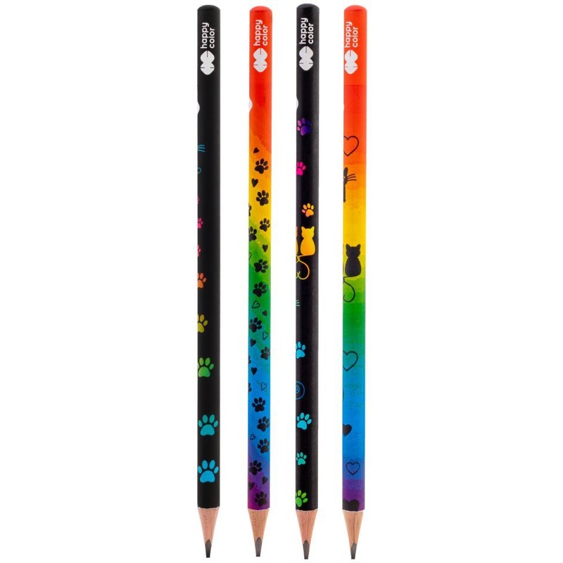 Ołówek trójkątny Miaow! różne wzory Happy Color 1 sztuka