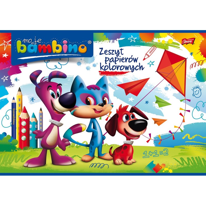 Papier kolorowy A4 10 arkuszy  Bambino 1 sztuka