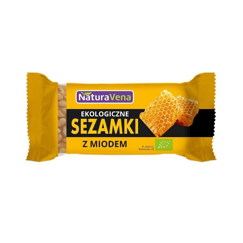 BIO Ekologiczne sezamki z miodem NaturaVena 27 g