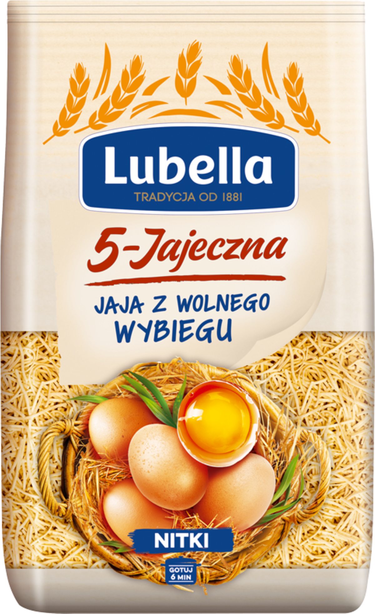 Lubella Jajeczna 5 Jaj Makaron Nitki 400 G