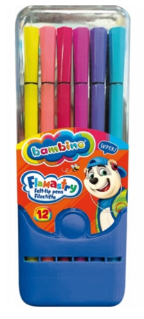 Bambino flamastry 12kol.w pudełku plastikowym