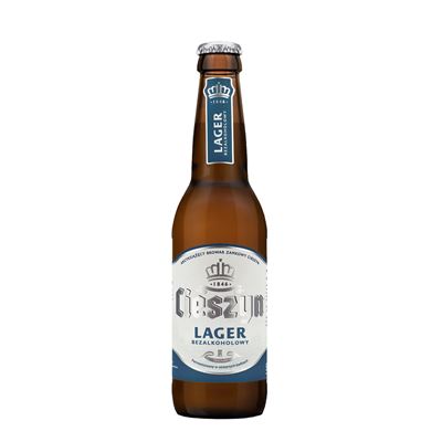 Cieszyn Lager Piwo jasne bezalkoholowe 12 x 330 ml butelka