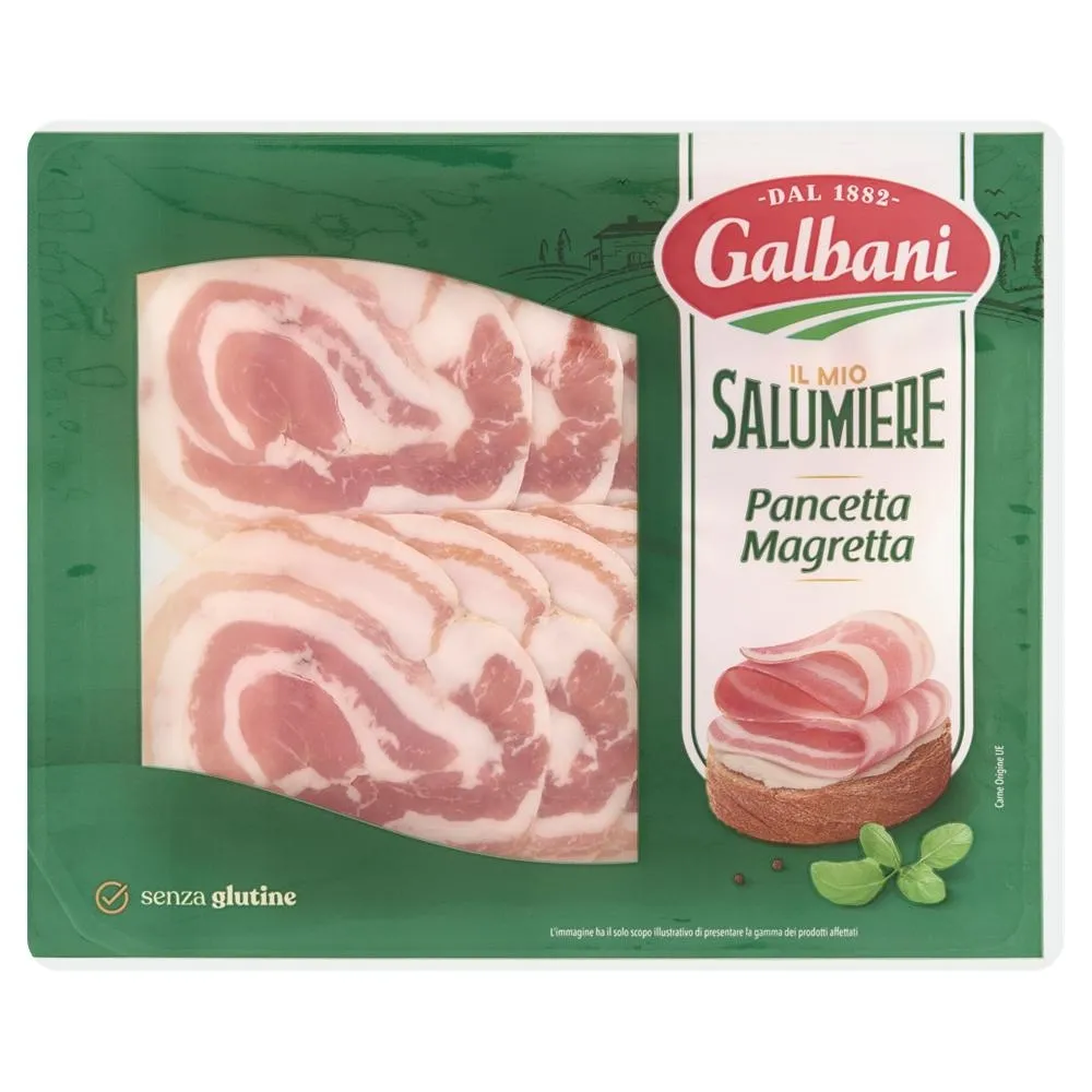 Galbani Pancetta Magretta Dojrzewająca rolada z boczku wieprzowego 100 g
