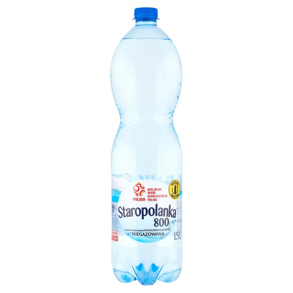 Staropolanka 800 Naturalna woda mineralna średniozmineralizowana niegazowana 1,5 l