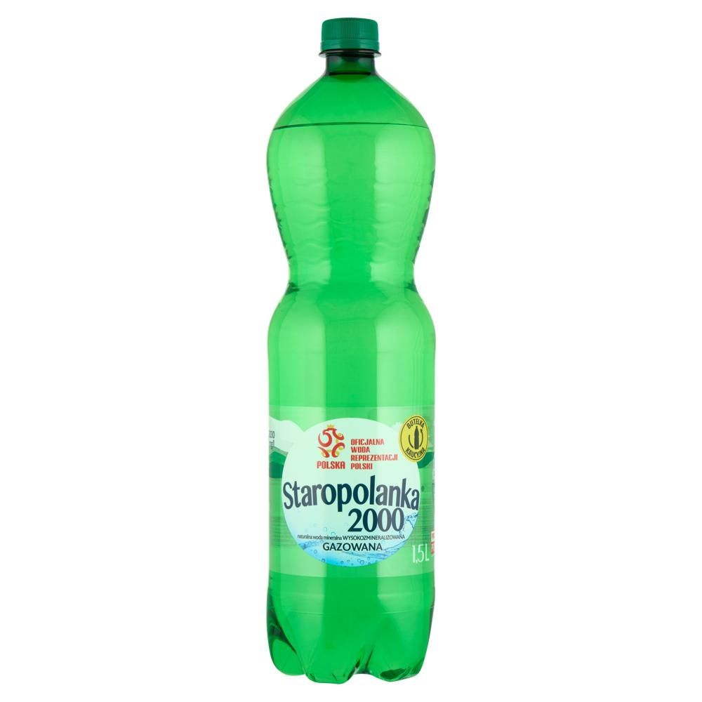 Staropolanka 2000 Naturalna woda mineralna wysokozmineralizowana gazowana 1,5 l