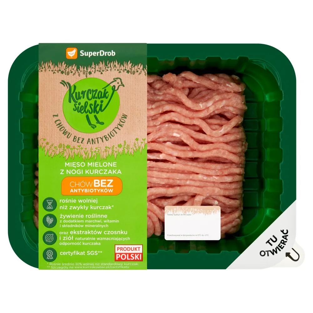 Kurczak Sielski Mięso mielone z nogi kurczaka 400 g