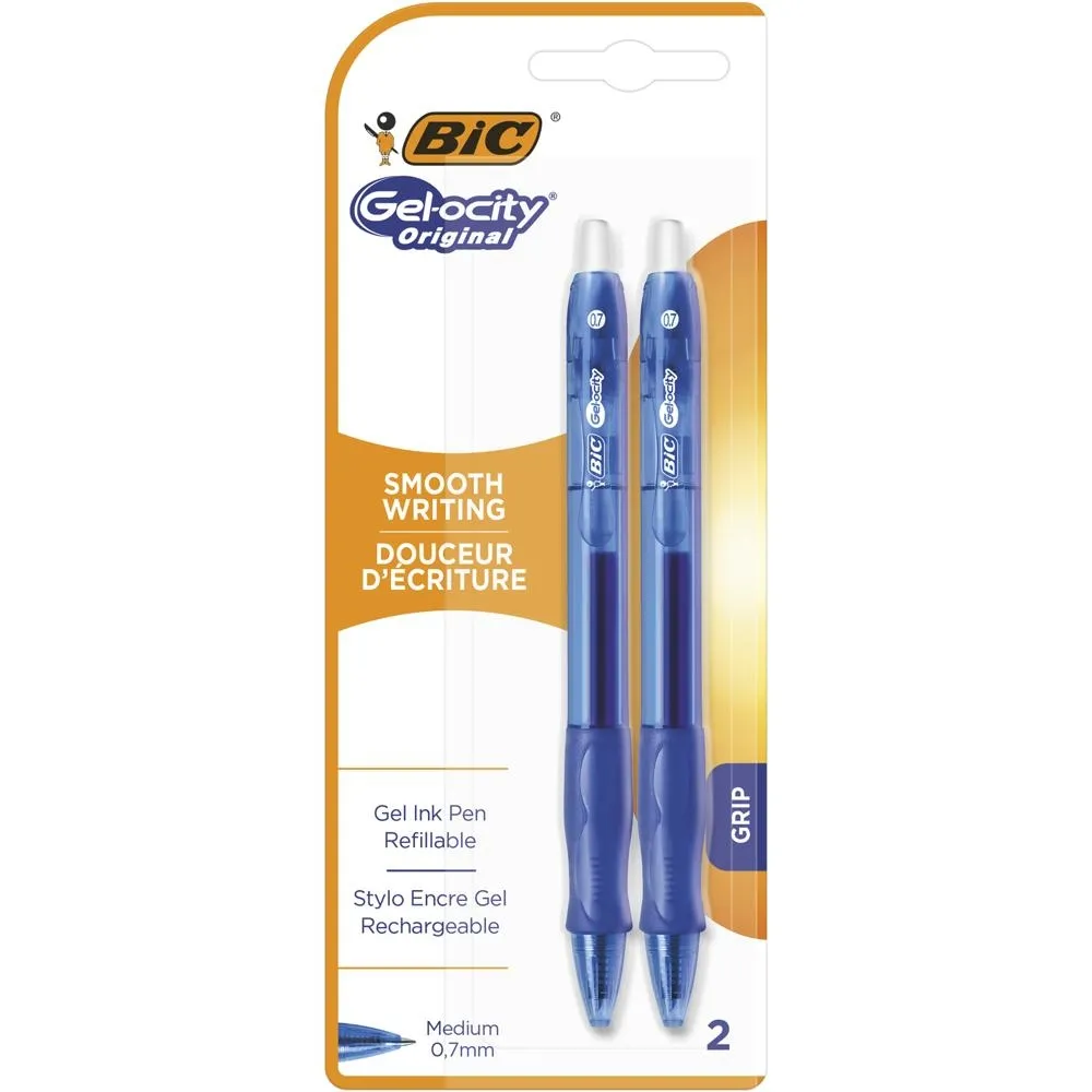 BIC Gel-ocity Original Długopis żelowy niebieski Blister 2szt