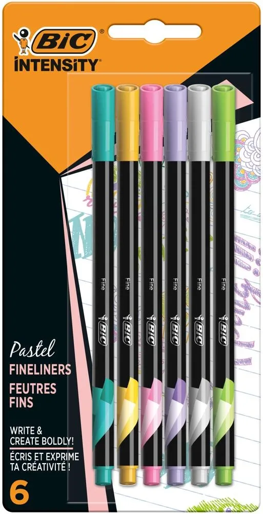 BIC Intensity Fine Cienkopisy mix Pastel Blister 6szt