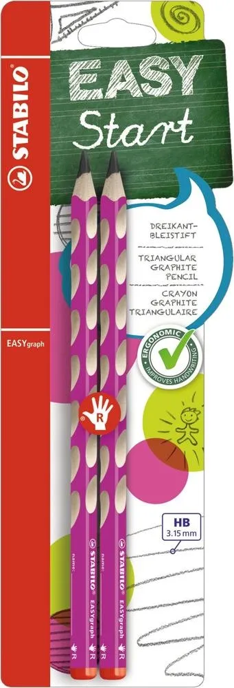 Ołówek Stabilo Easygraph Hb Różowy R Blister 2 Szt.