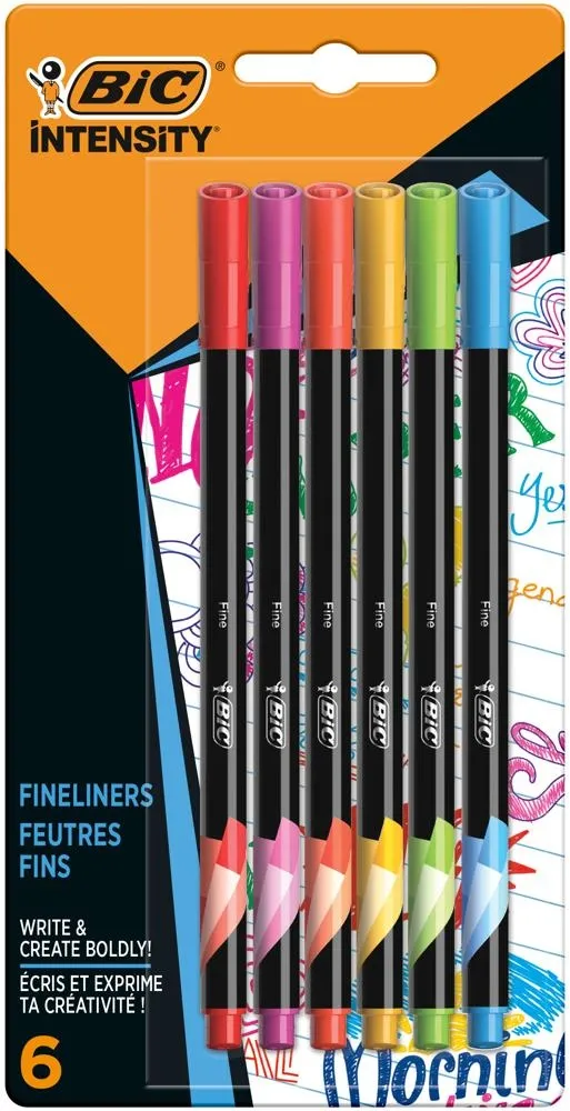 BIC Intensity Fine Cienkopisy mix Rainbow Blister 6szt