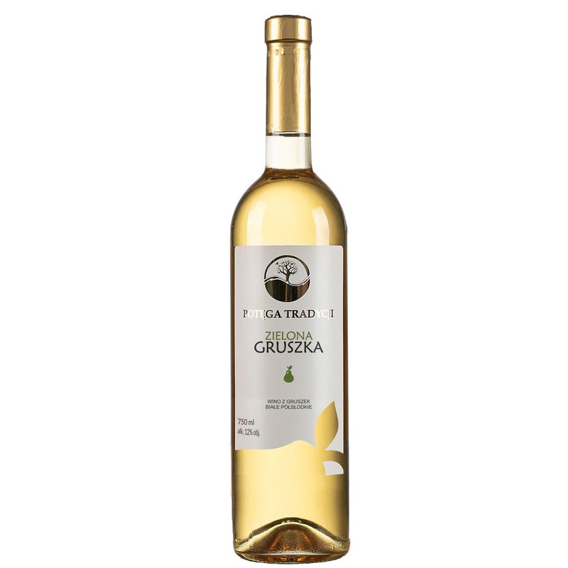 Wino białe półsłodkie zielona gruszka    Potęga Tradycji 750 ml