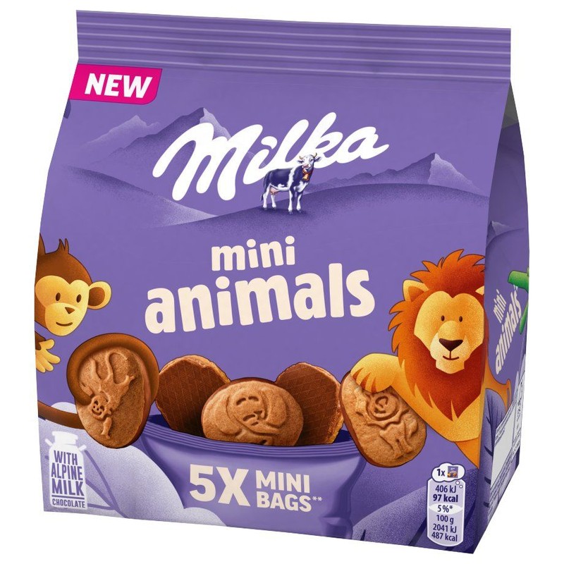 Ciastka mini animals  Milka 100 g