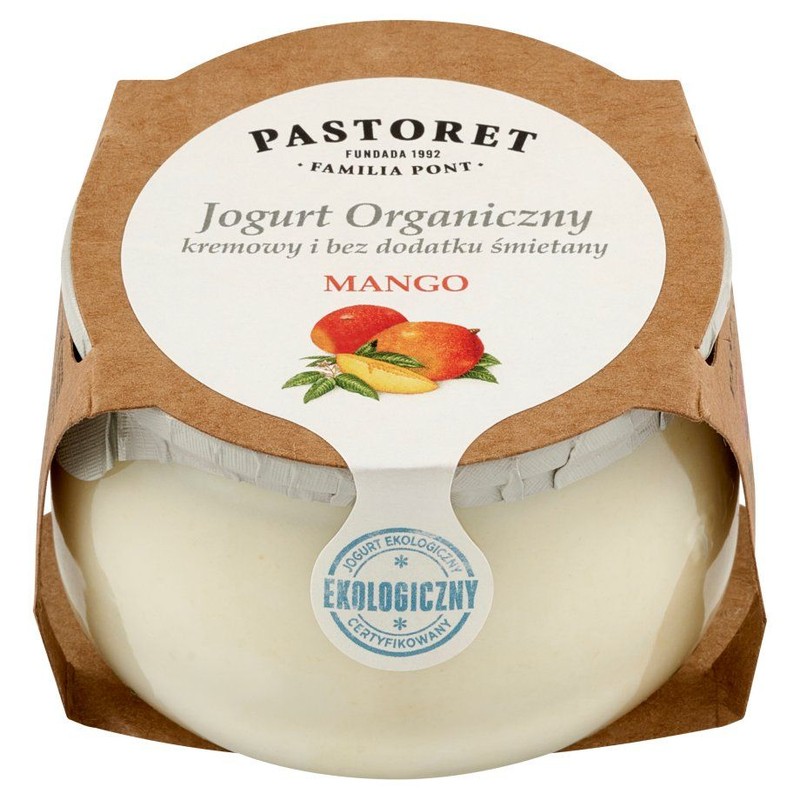 Jogurt organiczny bez dodatku śmietany Mango Pastoret 135 g