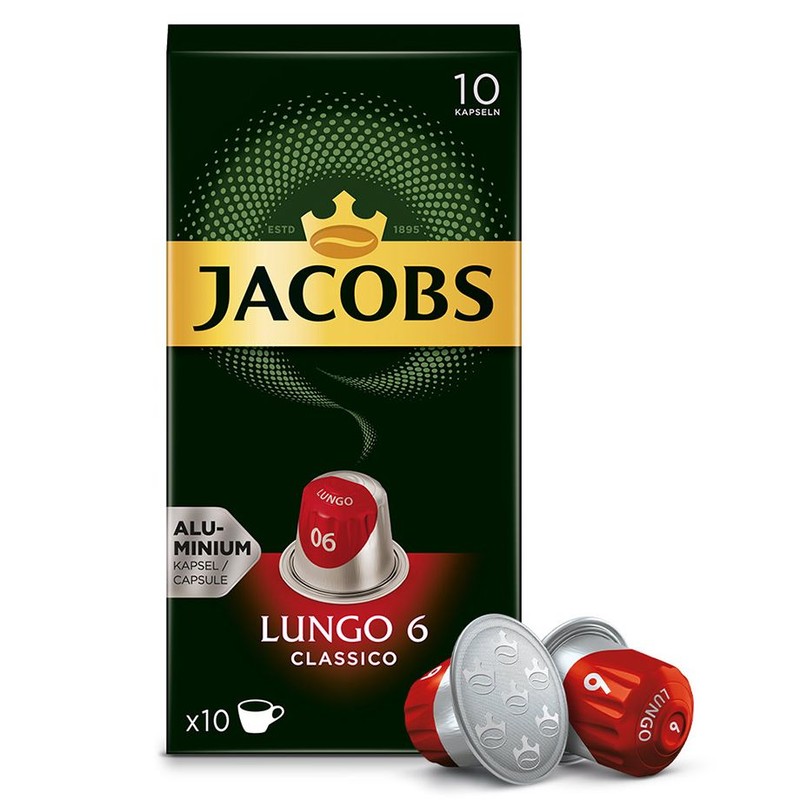 Kawa mielona w kapsułkach lungo classico Jacobs 10 kapsułek