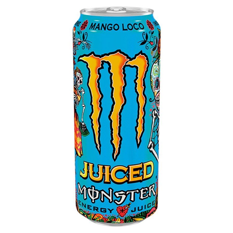 Gazowany napój energetyczny z 9 % soku owocowego z zagęszczonego soku owocowego, tauryną, kofeiną, L-karnityną, z dodatkiem witamin z grupy B Monster 500 ml
