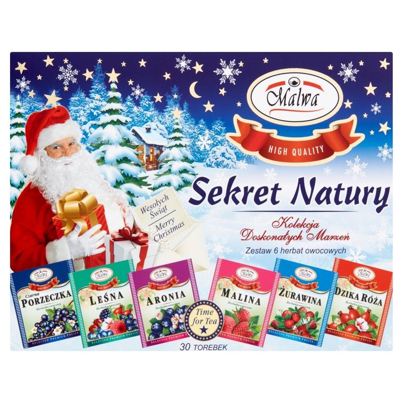 Zestaw 6 smaków herbat owocowych Malwa 30 torebek