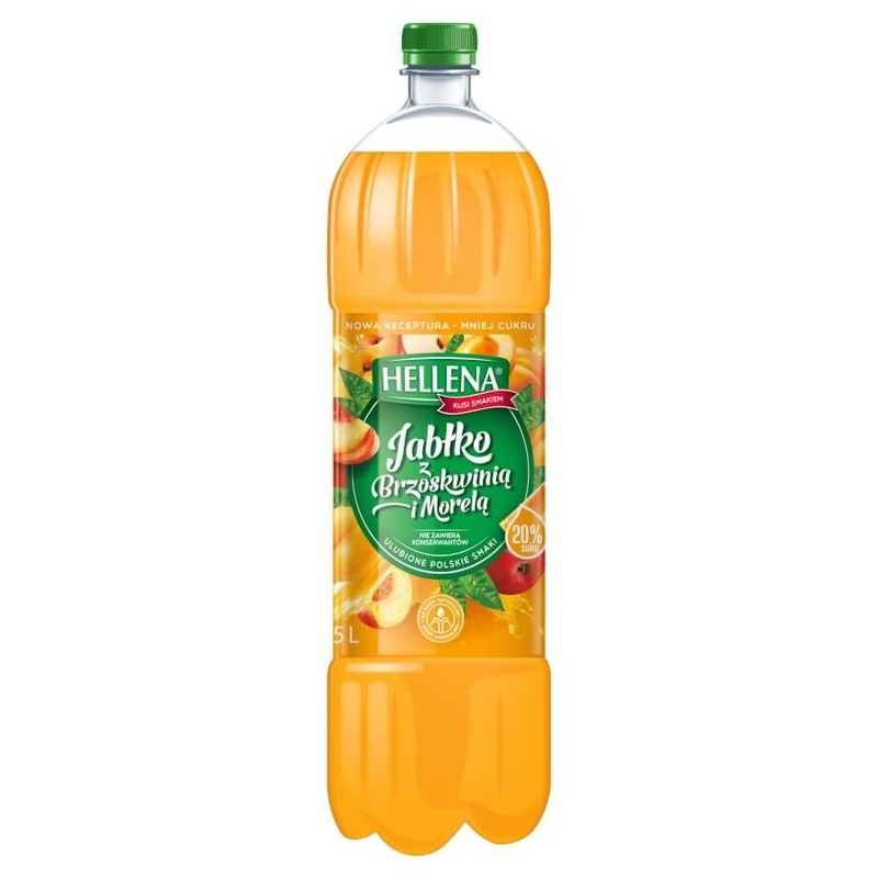 Napój owocowy o smaku jabłkowo-brzoskwiniowo-morelowym Hellena 1,75 l