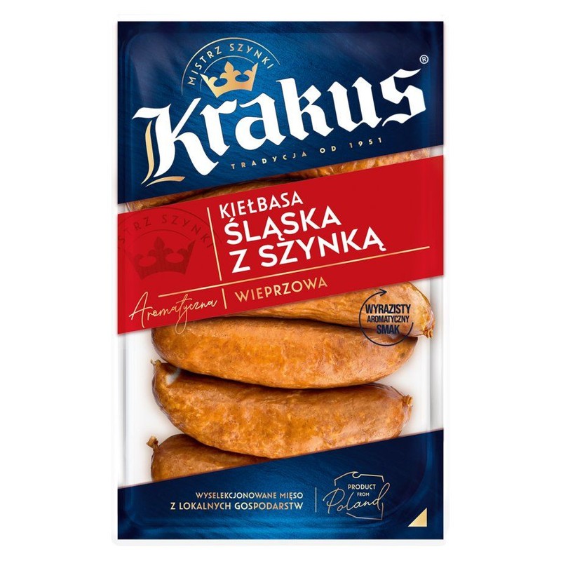 Kiełbasa śląska z szynką Krakus 550 g