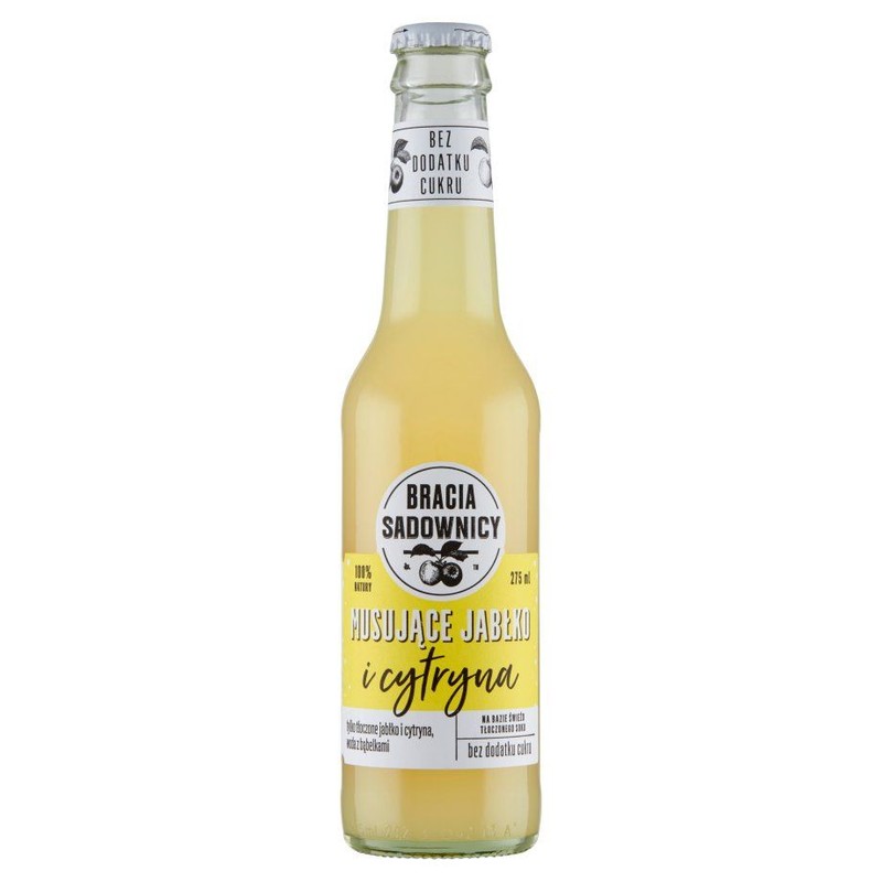 Musujące jabłko i cytryna napój gazowany Bracia Sadownicy 275 ml