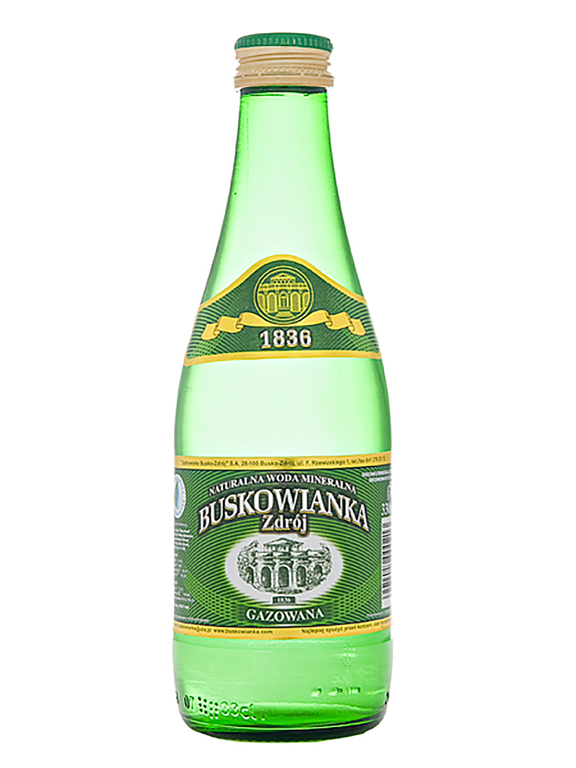 Naturalna Woda Mineralna Buskowianka-Zdrój Premium 0,33L Gazowana