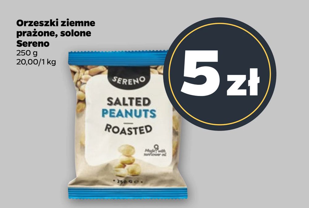 Orzeszki ziemne prażone, solone Sereno