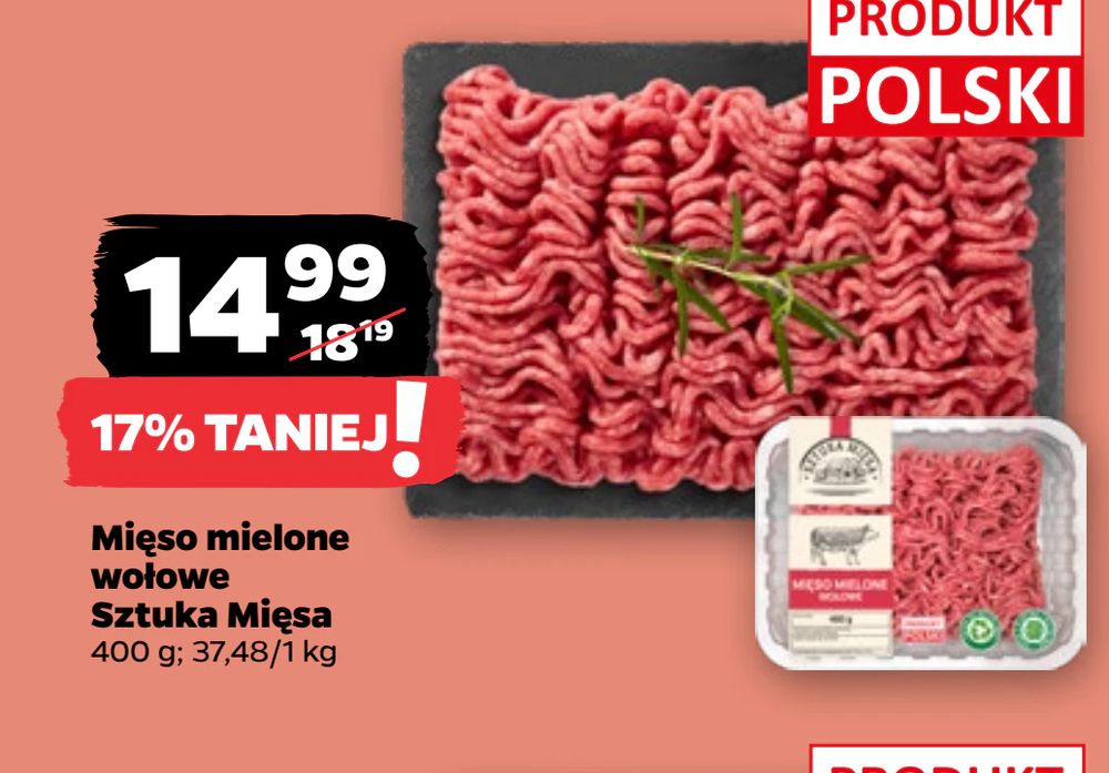 Mięso mielone wołowe Sztuka Mięsa