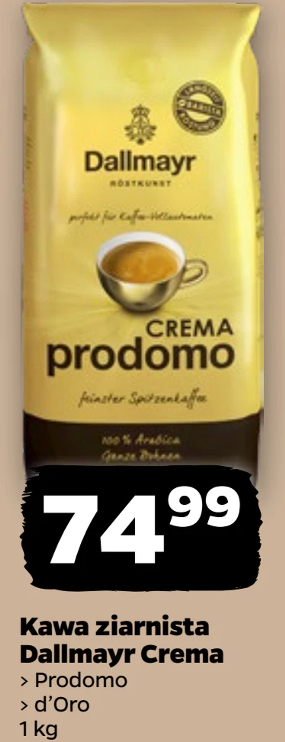 Kawa ziarnista Dallmayr Crema