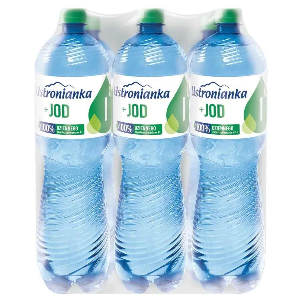 Ustronianka Napój gazowany z dodatkiem jodu 6 x 1,5 l