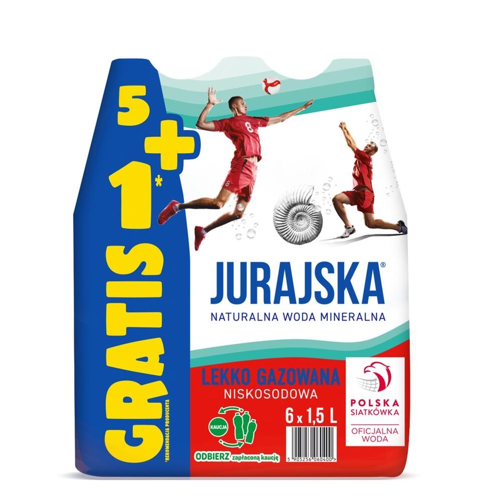 Jurajska Naturalna woda mineralna lekko gazowana 6 x 1,5 l