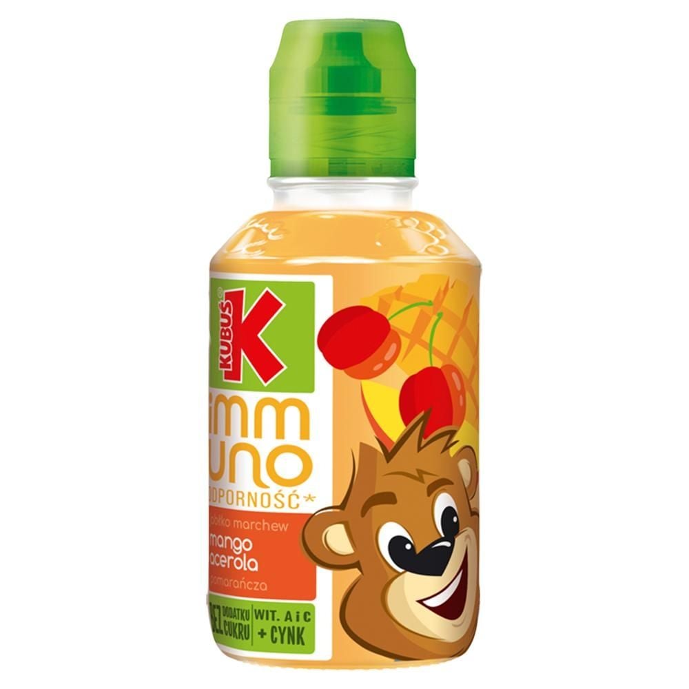 Kubuś Immuno Odporność Sok jabłko marchew mango acerola pomarańcza 200 ml