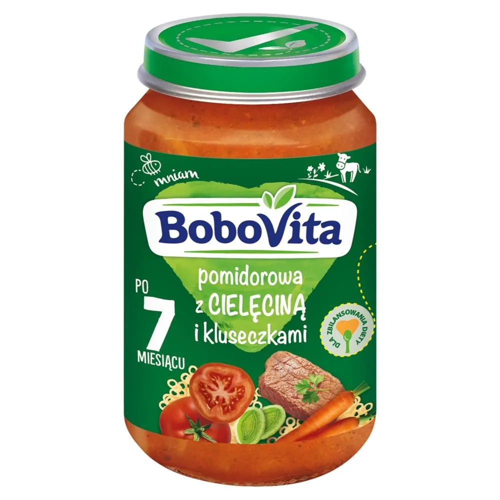 BoboVita Pomidorowa z cielęciną i kluseczkami po 7 miesiącu 190 g