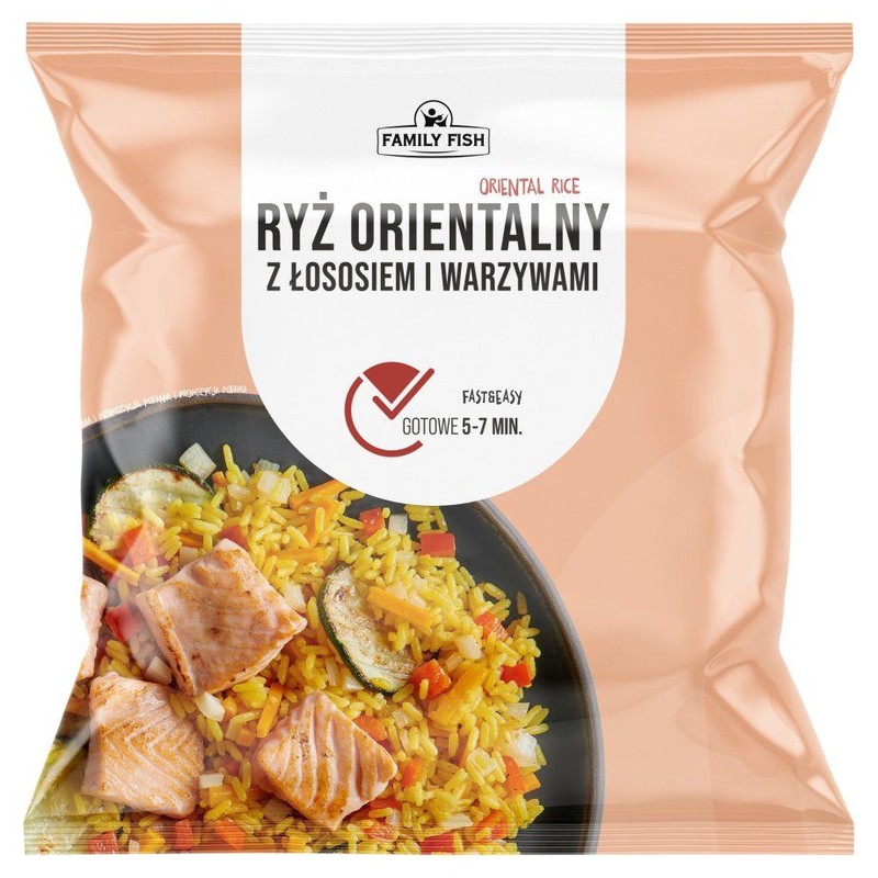 Ryż orientalny z łososiem i warzywami  Family Fish 400 g