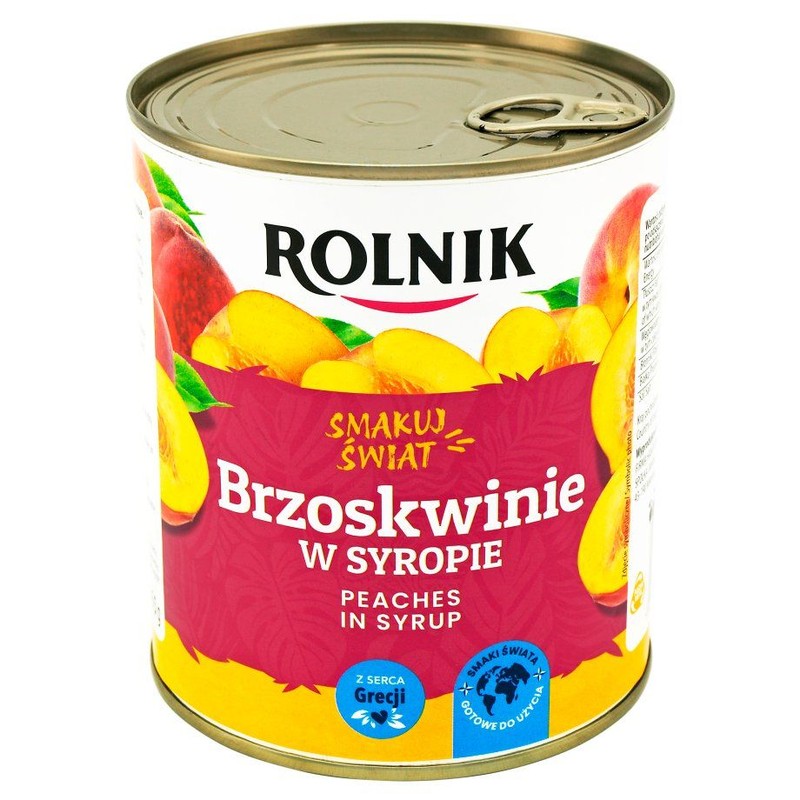 Brzoskwinie połówki w lekkim syropie Rolnik 465 g
