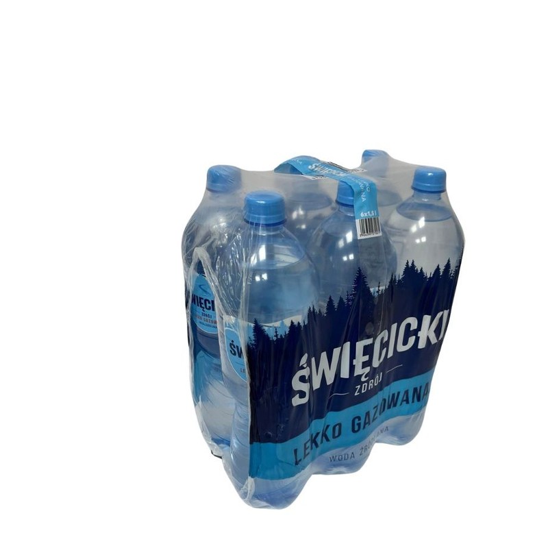 Naturalna woda źródlana lekko gazowana Święcicki Zdrój 6 x 1,5 l
