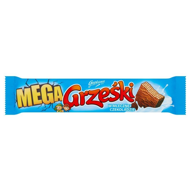 Wafel przekładany kremem w czekoladzie mlecznej Grześki 48 g
