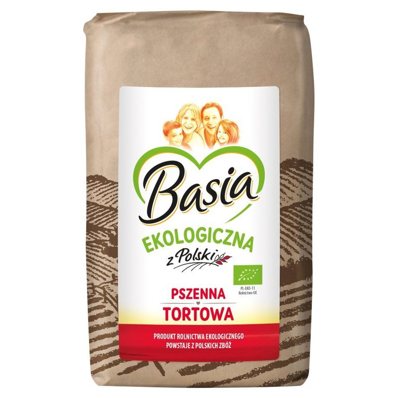 Ekologiczna Mąka pszenna tortowa typ 450 Basia  900 g
