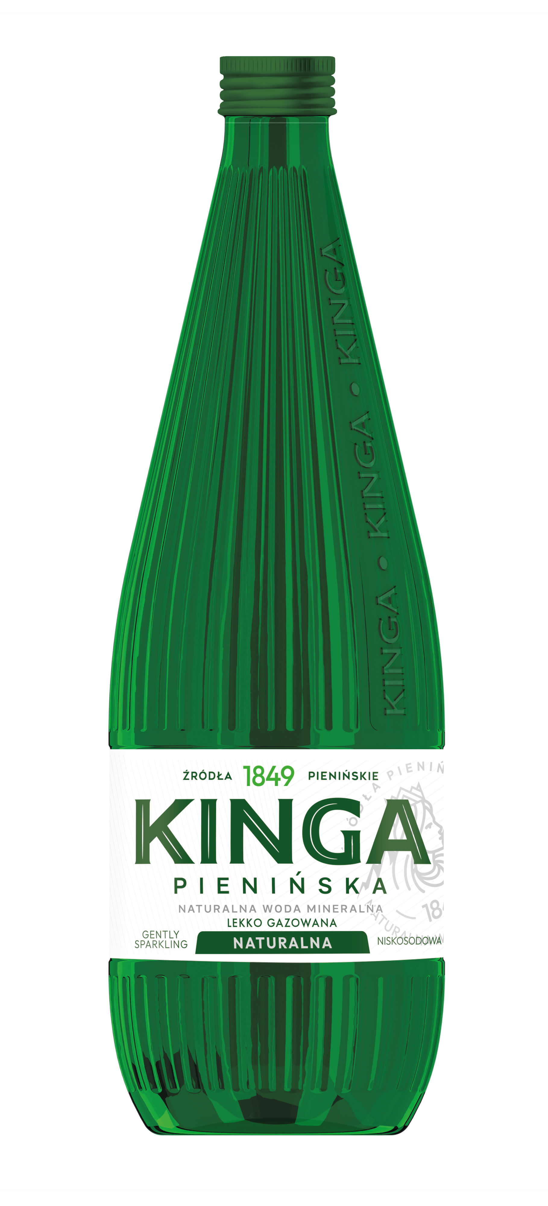 Kinga Pienińska Woda Mineralna Lekki Gaz Naturalna Zielona 700Ml