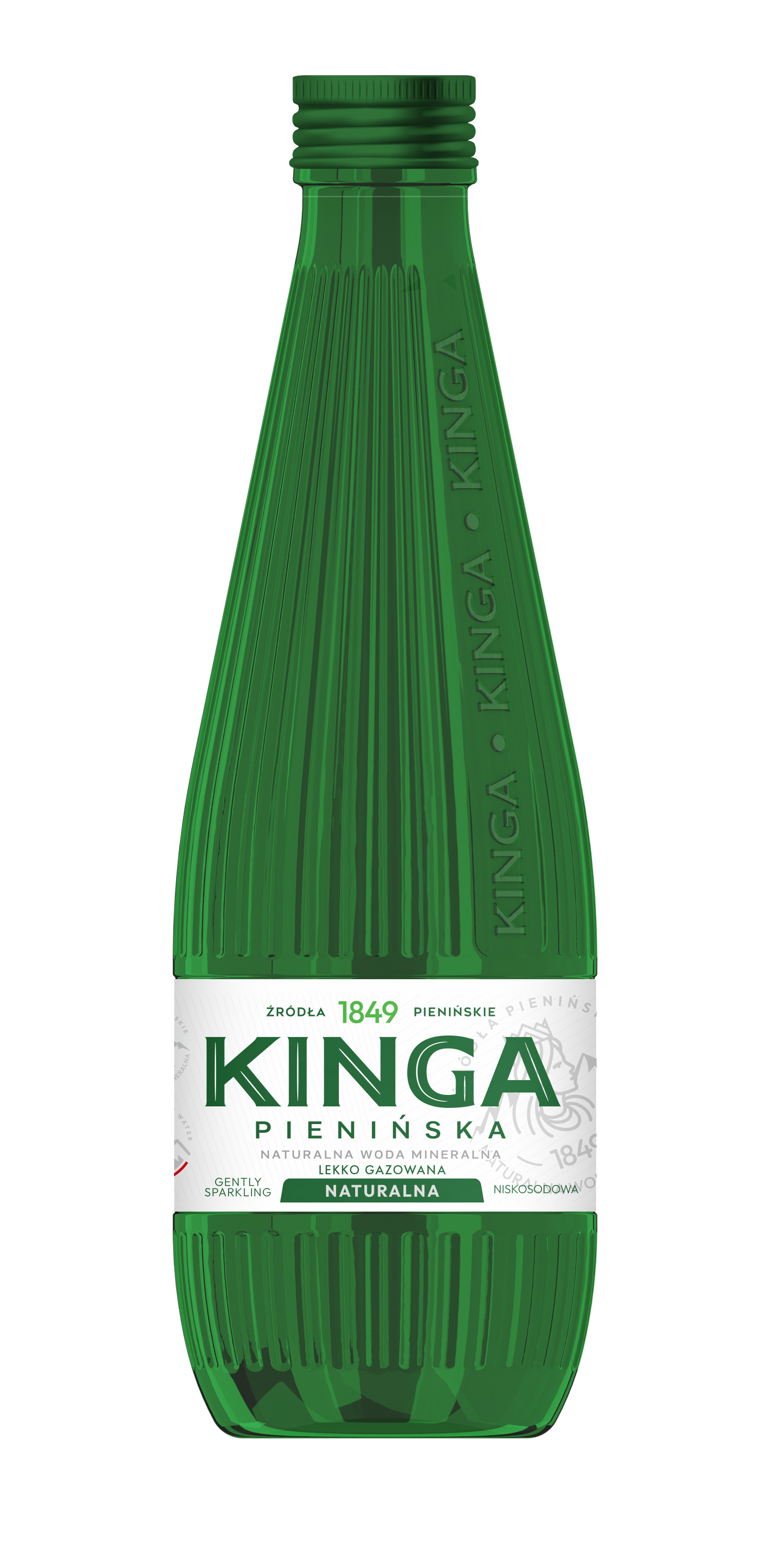 Kinga Pienińska Woda Mineralna Lekki Gaz Naturalna Zielona 330Ml