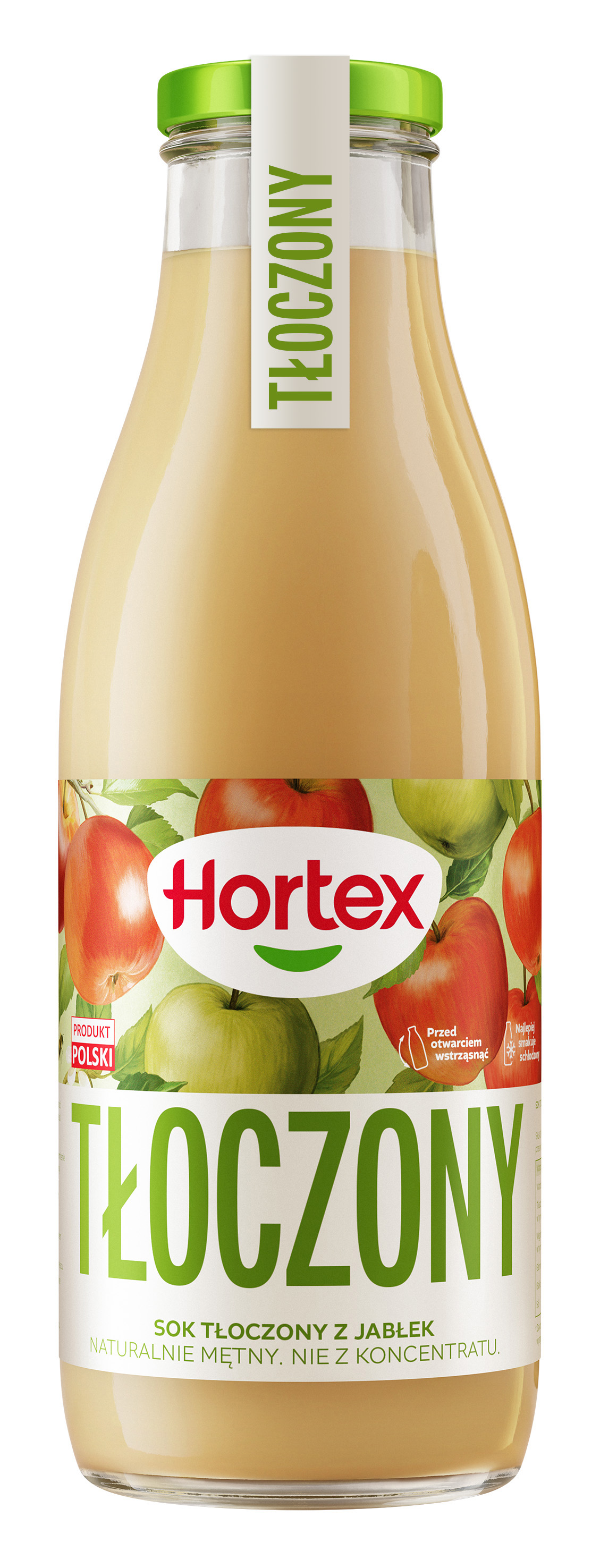 Hortex Sok Tłoczony Z Jabłek, Naturalnie Mętny, Nie Z Koncentratu Butelka Szklana 750Ml