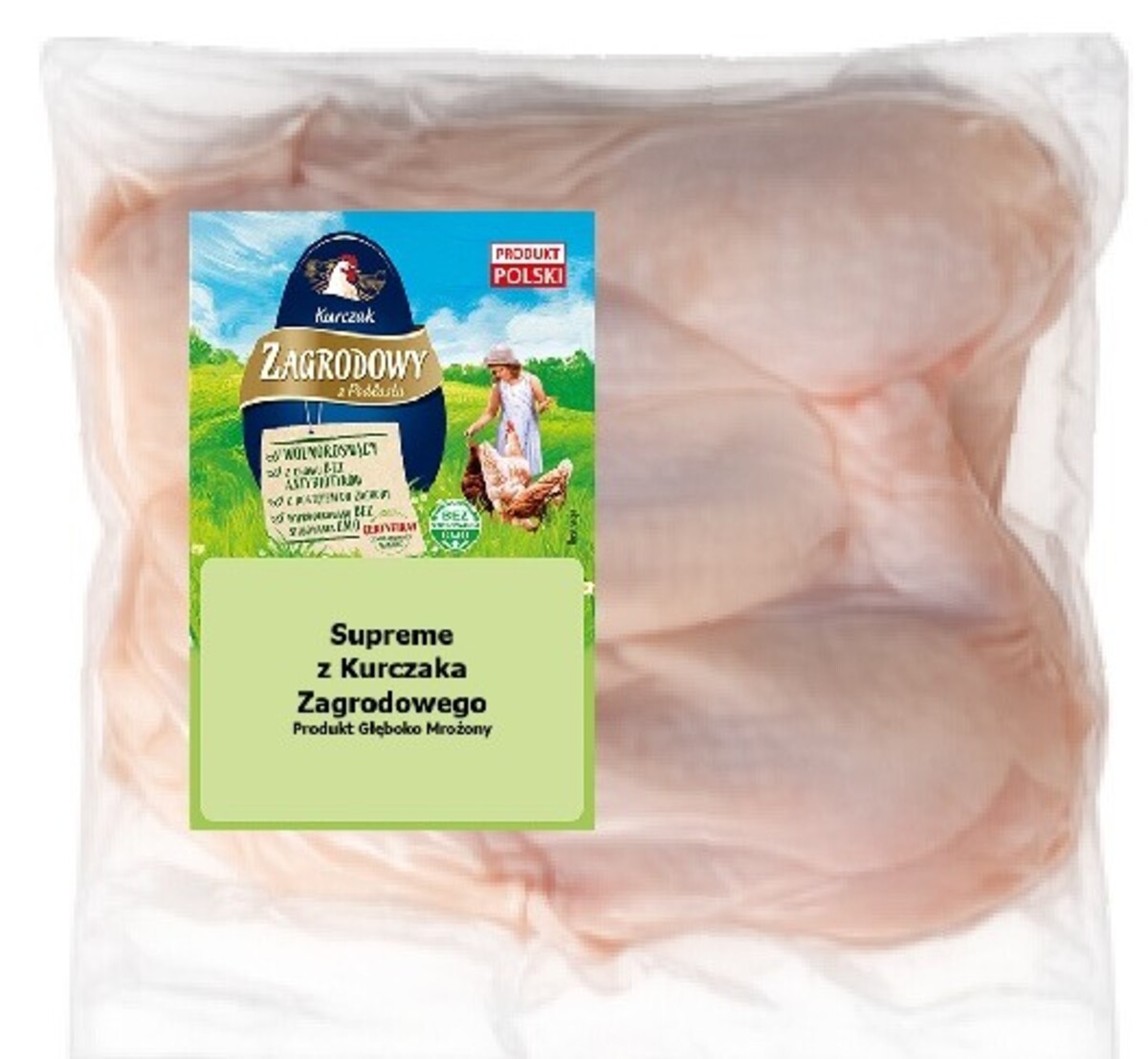 Zagrodowy Supreme Z Kurczaków, (Filety Ze Skórą I Pierwszym Członem Skrzydła) Ok. 1,5 Kg, Vaccum, Mrożone