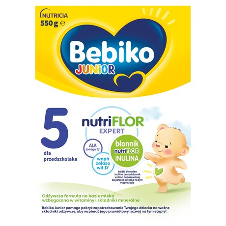 Bebiko Junior 5 Odżywcza formuła na bazie mleka dla przedszkolaka 550 g