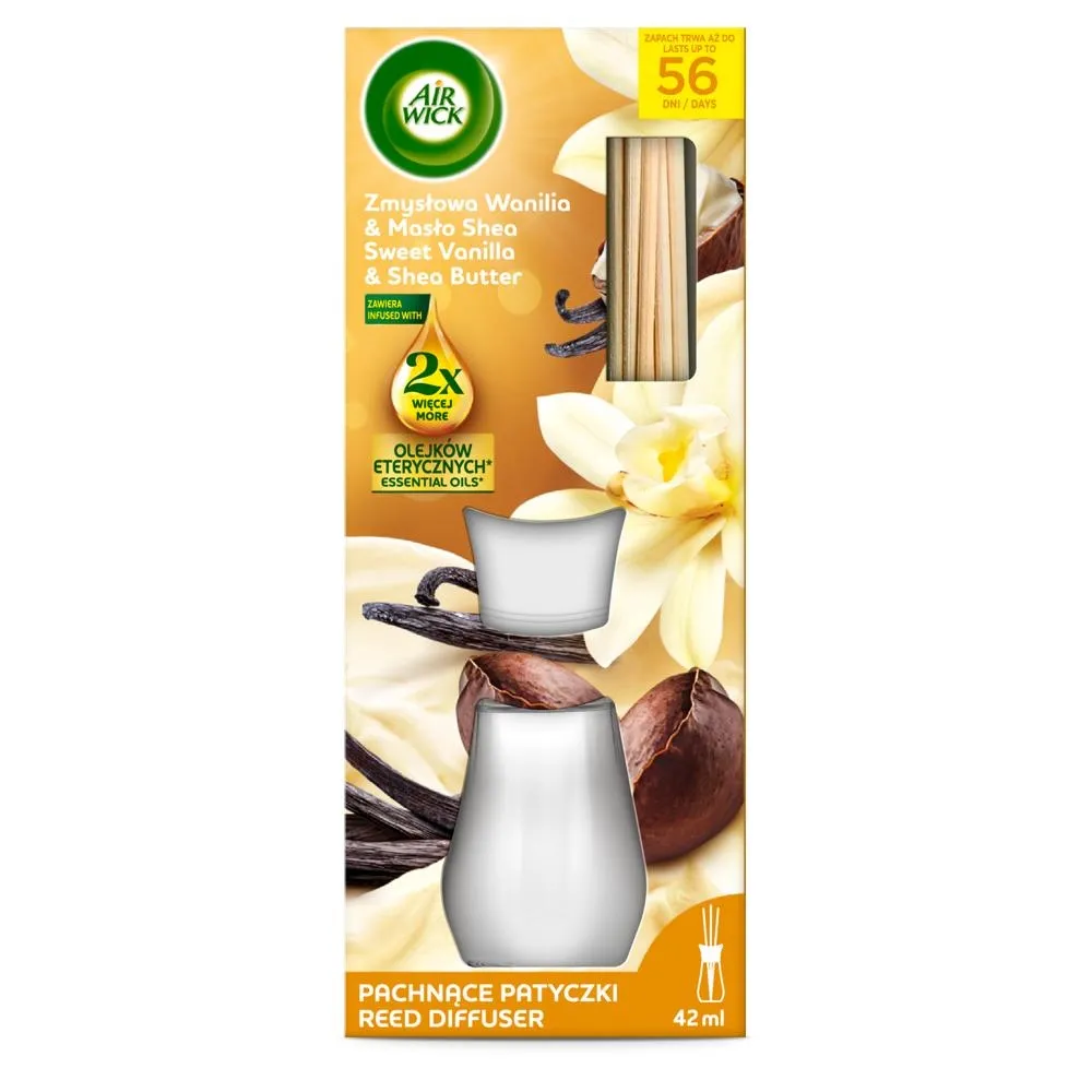 Air Wick Pachnące patyczki zmysłowa wanilia & masło shea 42 ml