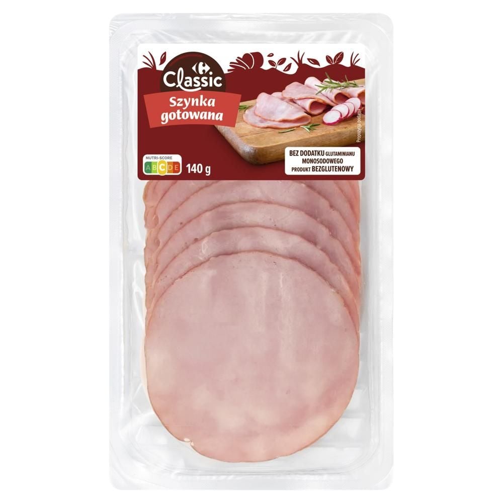 Carrefour Classic Szynka gotowana 140 g