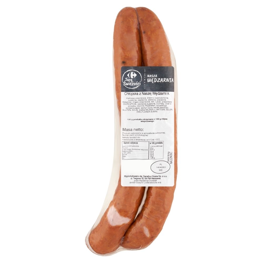 Carrefour Targ Świeżości Kiełbasa chłopska z Naszej Wędzarni