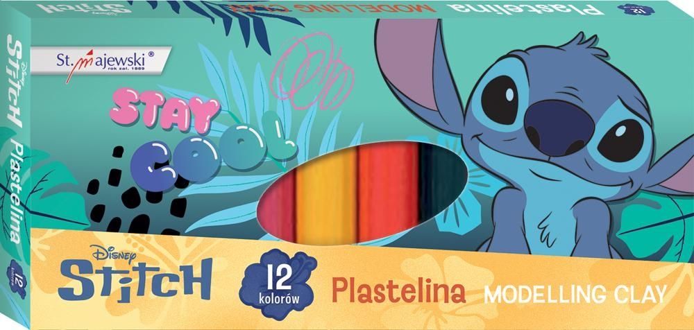Plastelina 12 kolorów STITCH